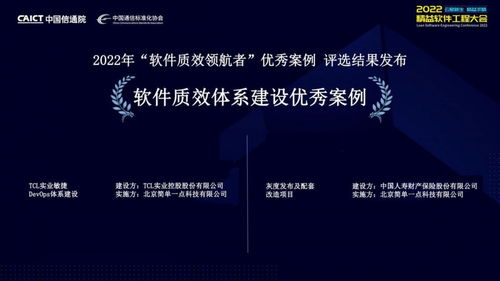 简单云携手TCL集团与中国人寿财险获信通院软件质效优秀案例奖